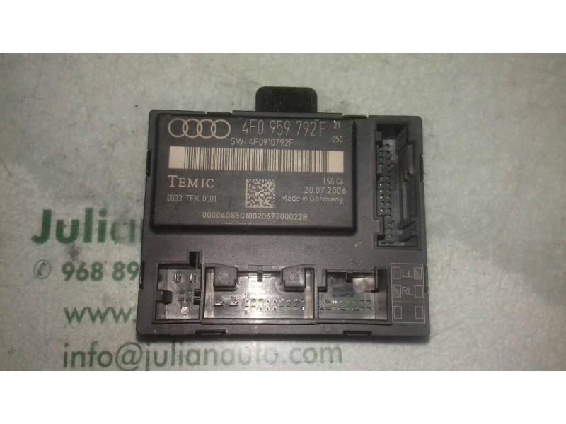 Recambio de centralita cierre para audi a6 berlina (4f2) 3.0 tdi quattro (171kw) referencia OEM IAM 4F0959792F  TEMIC