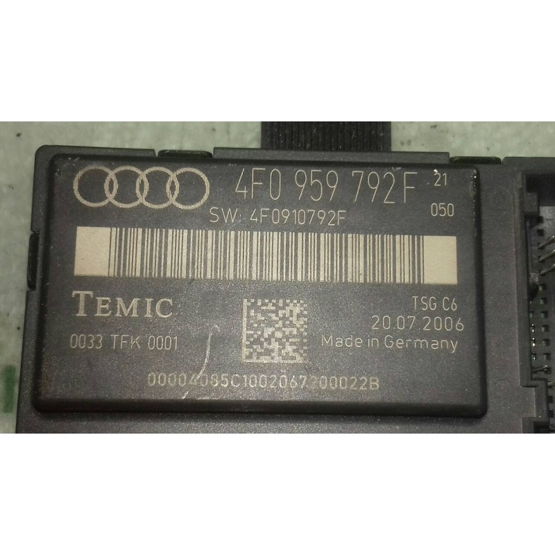 Recambio de centralita cierre para audi a6 berlina (4f2) 3.0 tdi quattro (171kw) referencia OEM IAM 4F0959792F  TEMIC