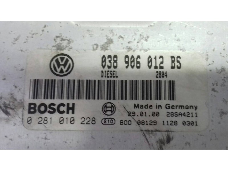 Recambio de centralita motor uce para seat leon (1m1) signo referencia OEM IAM 038906012BS 0281010228 BOSCH