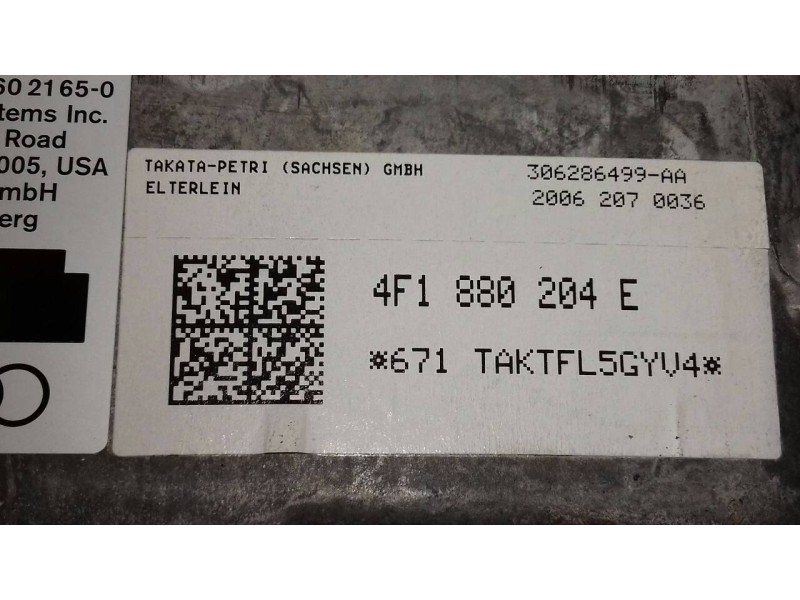 Recambio de airbag delantero derecho para audi a6 berlina (4f2) 3.0 tdi quattro (171kw) referencia OEM IAM 4F1880204E  