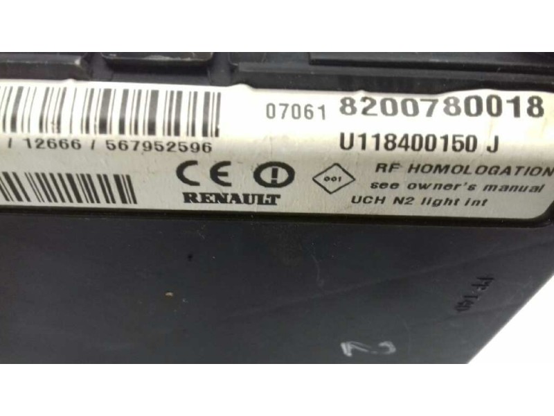 Recambio de centralita motor uce para renault scenic ii dynamique referencia OEM IAM 8200509516 8200611648 KIT - JOHNSONCONTROLS