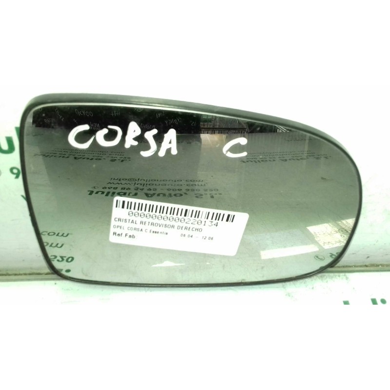 Recambio de cristal retrovisor derecho para opel corsa c essentia referencia OEM IAM   