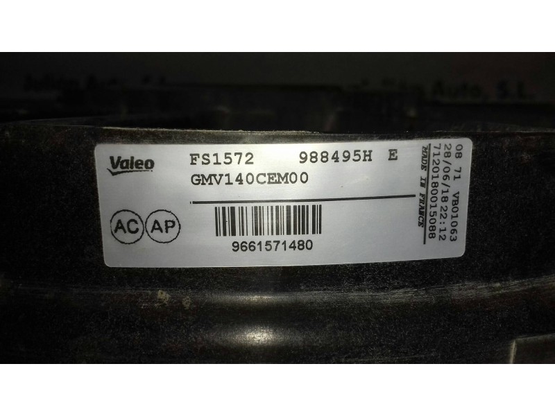 Recambio de electroventilador para peugeot partner kombi outdoor referencia OEM IAM 9661571480 9688495H VALEO