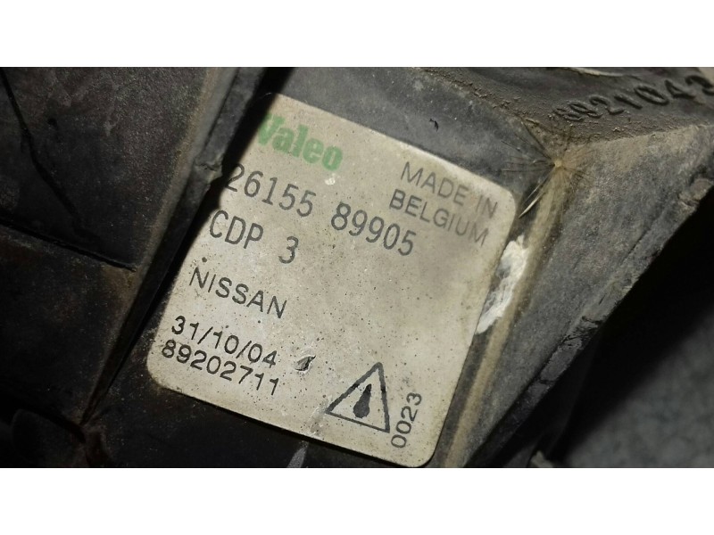 Recambio de faro antiniebla izquierdo para nissan almera (n16/e) acenta referencia OEM IAM 2615589905  VALEO