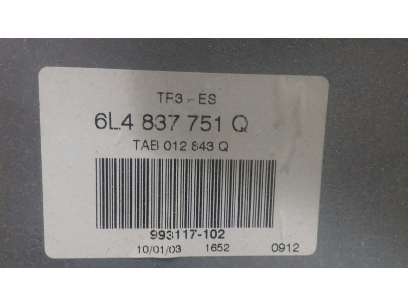 Recambio de elevalunas delantero izquierdo para seat ibiza (6l1) stella referencia OEM IAM 6L4837751Q 6L4837755J ELECTRICO