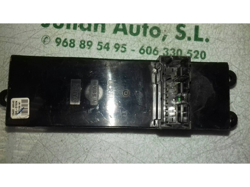 Recambio de mando elevalunas delantero izquierdo para nissan primera berlina (p12) visia referencia OEM IAM 25401AV640  7 + 5 PI