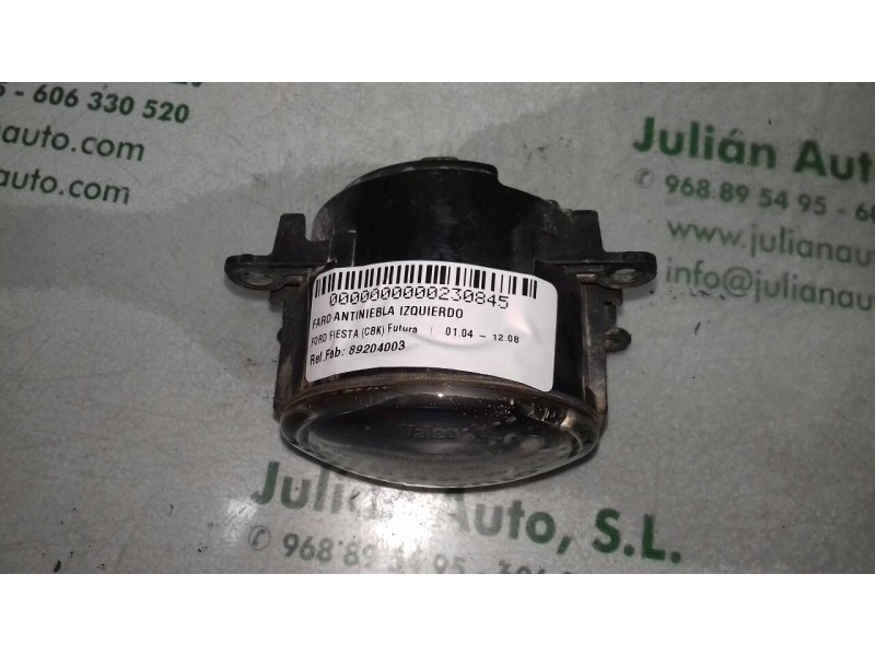 Recambio de faro antiniebla izquierdo para ford fiesta (cb1) ambiente referencia OEM IAM 89204003  VALEO