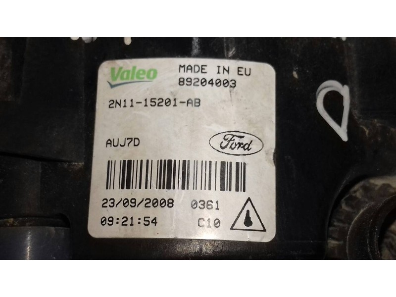 Recambio de faro antiniebla izquierdo para ford fiesta (cb1) ambiente referencia OEM IAM 89204003  VALEO