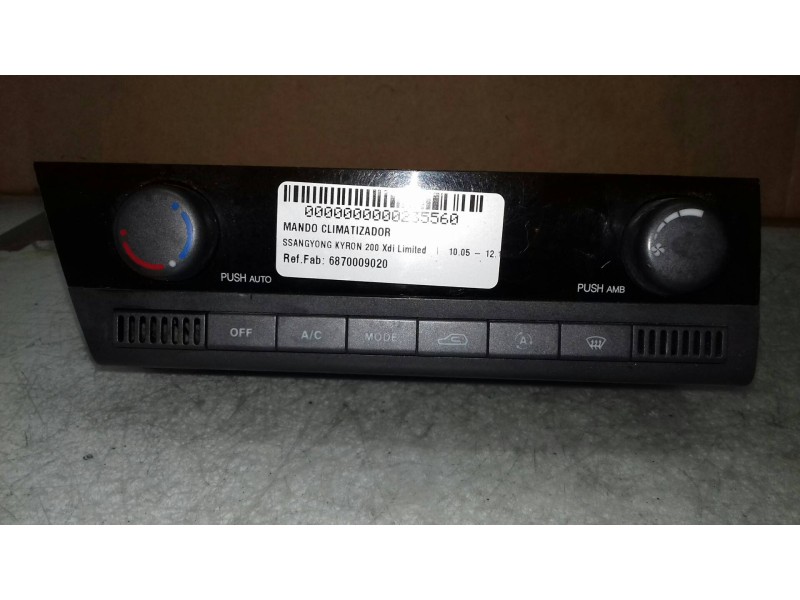 Recambio de mando climatizador para ssangyong kyron 200 xdi limited referencia OEM IAM 6870009020  