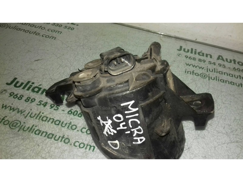 Recambio de faro antiniebla derecho para nissan micra (k12e) acenta referencia OEM IAM 8200002470 89201781 VALEO