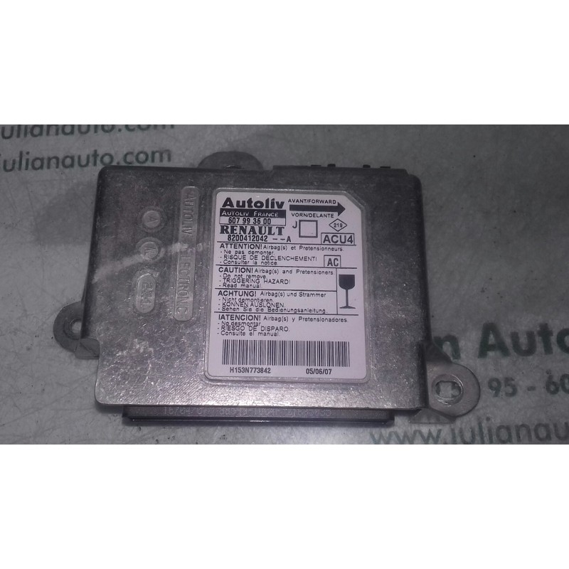 Recambio de centralita airbag para renault scenic ii authentique referencia OEM IAM 8200412042A 607993600 AUTOLIV