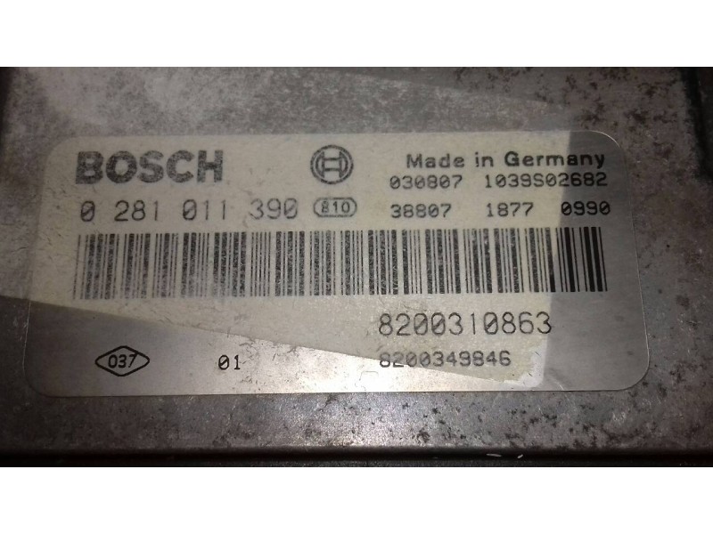 Recambio de centralita motor uce para renault scenic ii luxe dynamique referencia OEM IAM 8200349846 0281011390 BOSCH