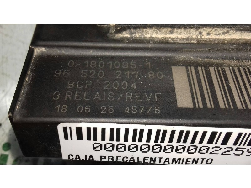 Recambio de caja precalentamiento para peugeot partner kombi outdoor referencia OEM IAM 9652021180 018010951 