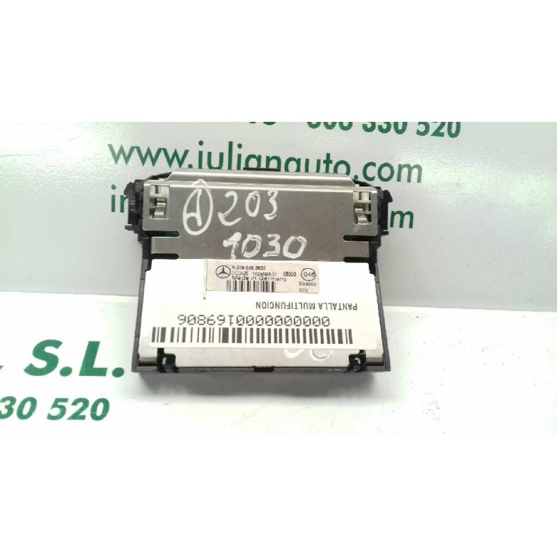 Recambio de pantalla multifuncion para mercedes-benz clase clc (cl203) clc 180 compressor (203.746) referencia OEM IAM A20954536