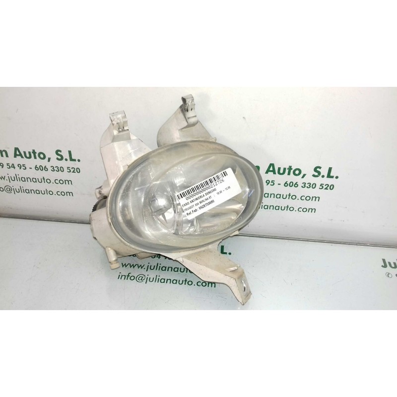 Recambio de faro antiniebla derecho para peugeot 206 berlina xt referencia OEM IAM 9628733980 67742981 VALEO