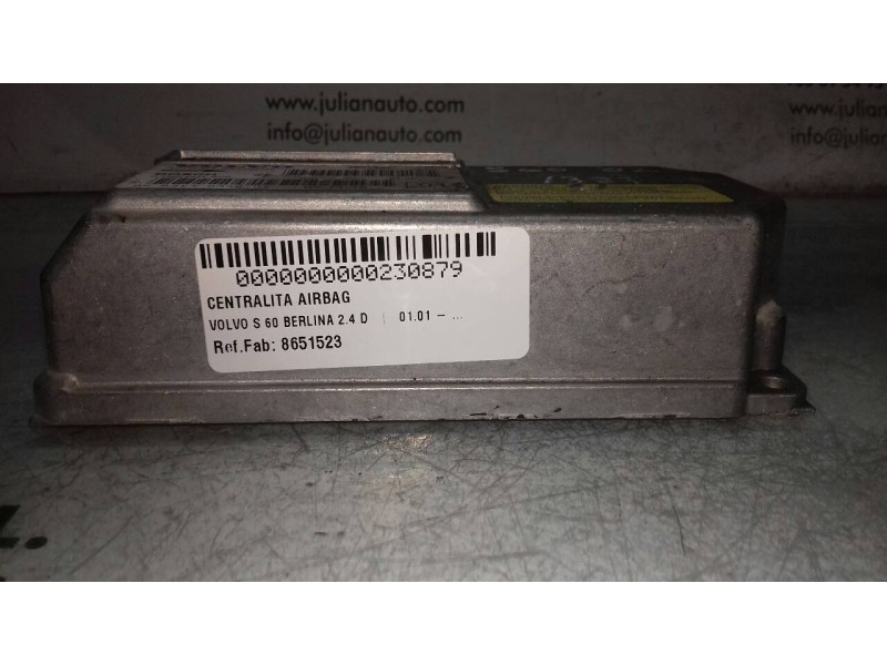 Recambio de centralita airbag para volvo s60 berlina 2.4 d referencia OEM IAM 8651523 0285001456 BOSCH