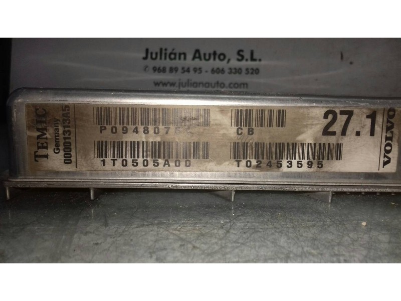 Recambio de centralita cambio automatico para volvo s60 berlina 2.4 d referencia OEM IAM P09480761 1T0505A00 T02453595