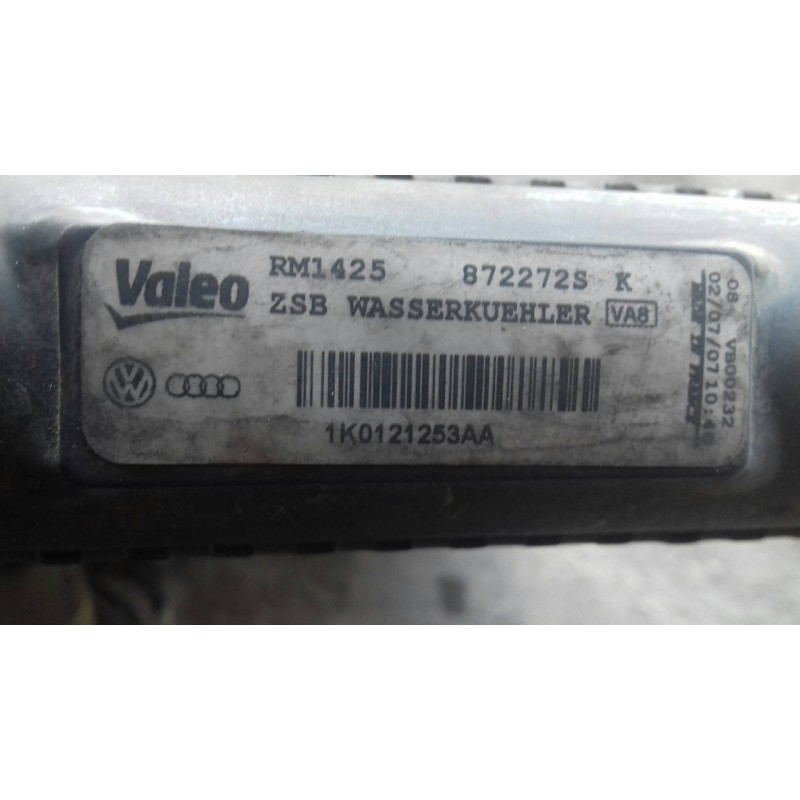 Recambio de radiador agua para audi a3 (8p) 1.9 tdi e limited edition referencia OEM IAM 1K0121253AA  
