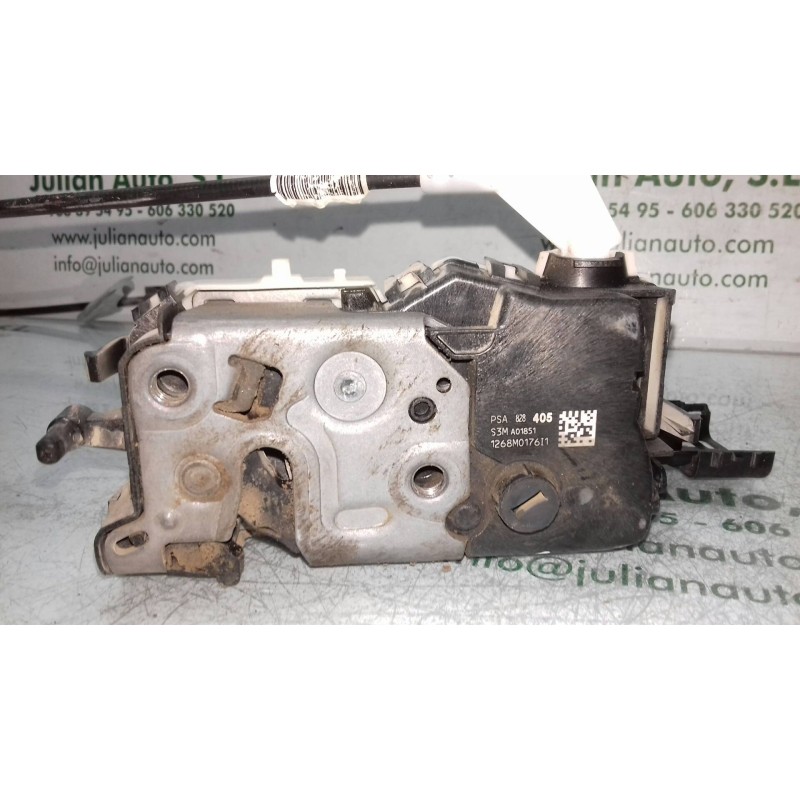 Recambio de cerradura puerta delantera derecha para peugeot partner kombi outdoor referencia OEM IAM S3MA01851 1268M017611 6 PIN