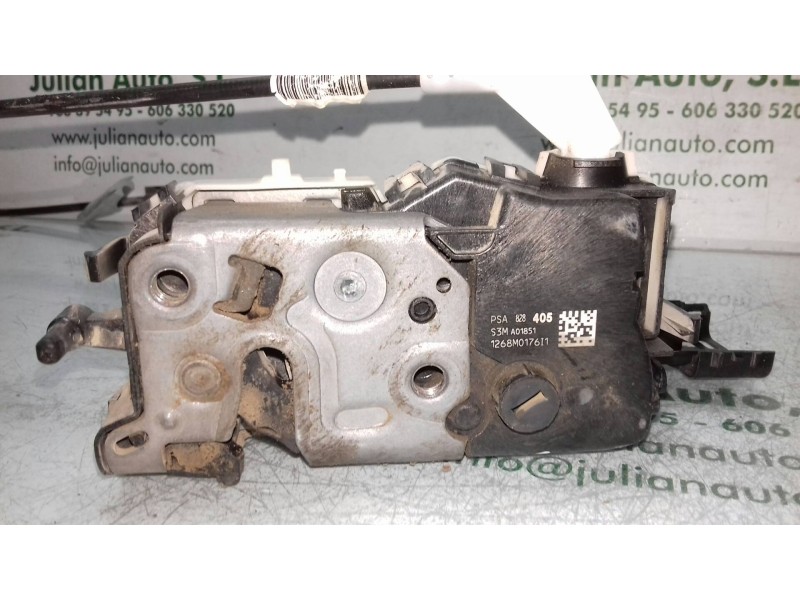 Recambio de cerradura puerta delantera derecha para peugeot partner kombi outdoor referencia OEM IAM S3MA01851 1268M017611 6 PIN