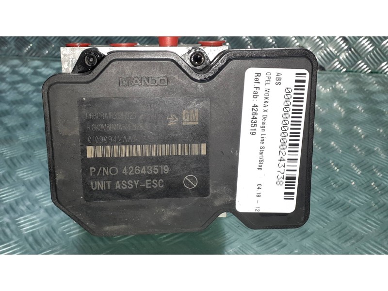 Recambio de abs para opel mokka x design line start/stop referencia OEM IAM 42643519 688250455 GSUVESC