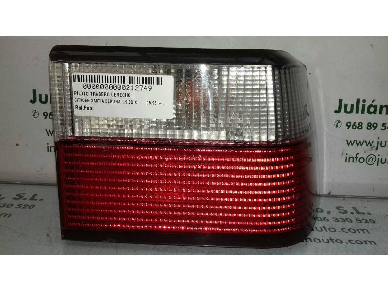 Recambio de piloto trasero derecho para citroen xantia berlina 1.9 sd x referencia OEM IAM   EXT-ALETA