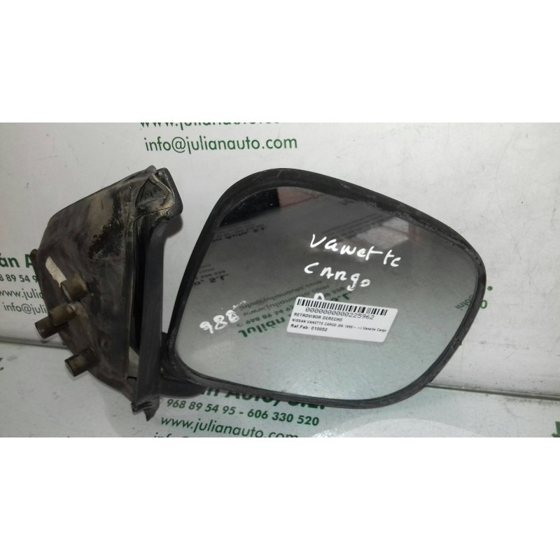 Recambio de retrovisor derecho para nissan vanette cargo vanette cargo combi - 5 referencia OEM IAM 010052 830188 MANUAL