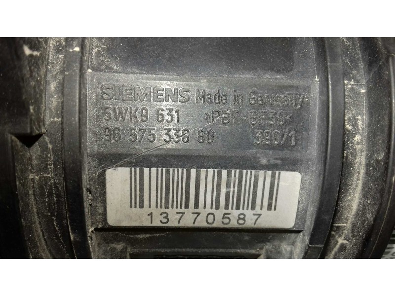 Recambio de caudalimetro para citroen c3 pluriel 1.4 hdi referencia OEM IAM 9657533680 5WK9631 SIEMENS