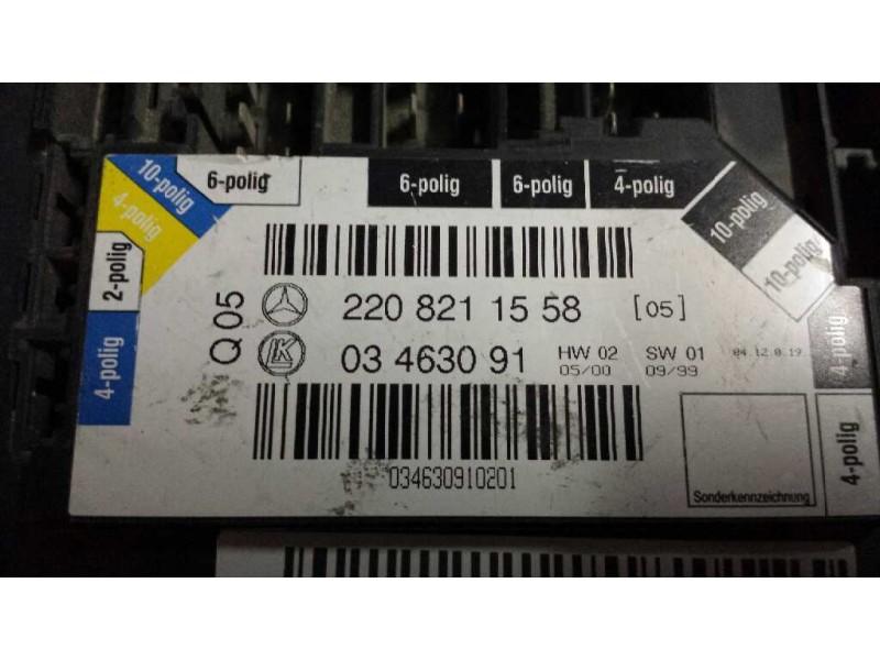 Recambio de modulo confort para mercedes-benz clase s (w220) berlina referencia OEM IAM 2208211558 03463091 