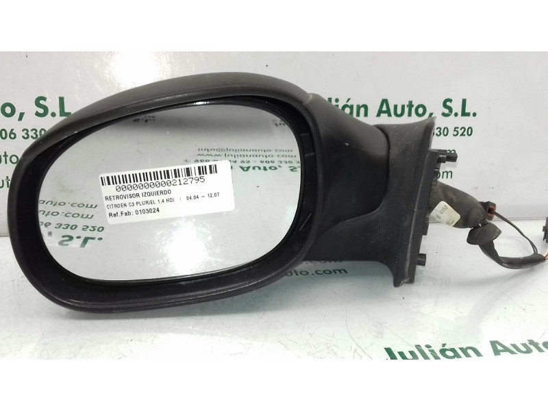 Recambio de retrovisor izquierdo para citroen c3 pluriel 1.4 hdi referencia OEM IAM 0103024 012026 ELECTRICO