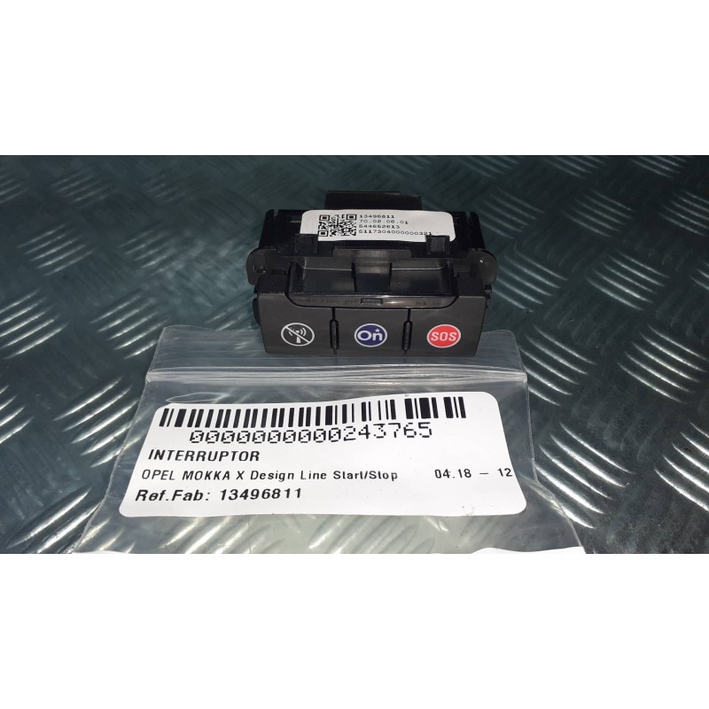 Recambio de interruptor para opel mokka x design line start/stop referencia OEM IAM 13496811  544652613