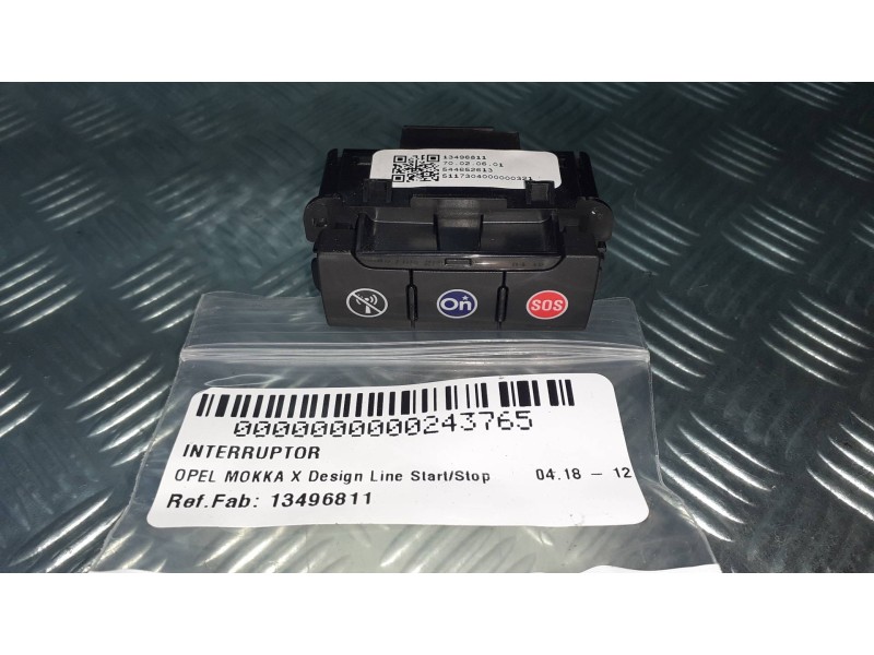 Recambio de interruptor para opel mokka x design line start/stop referencia OEM IAM 13496811  544652613