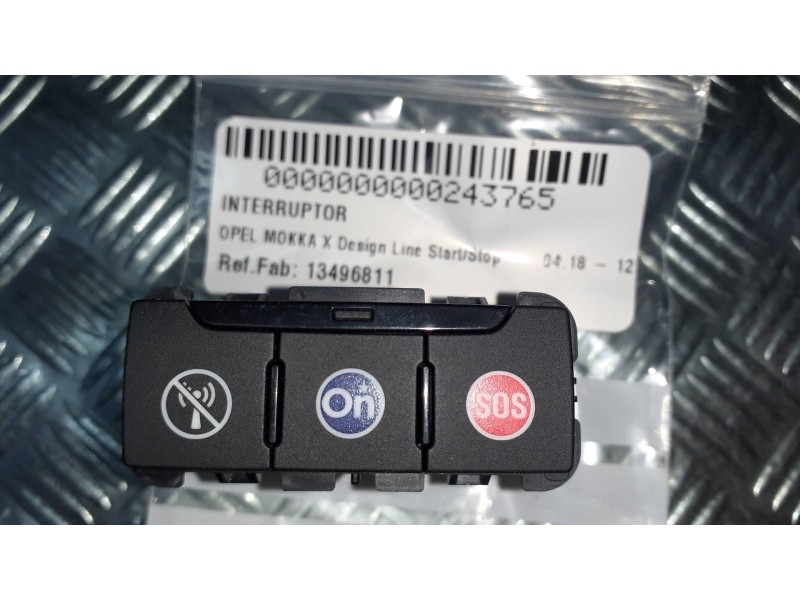Recambio de interruptor para opel mokka x design line start/stop referencia OEM IAM 13496811  544652613