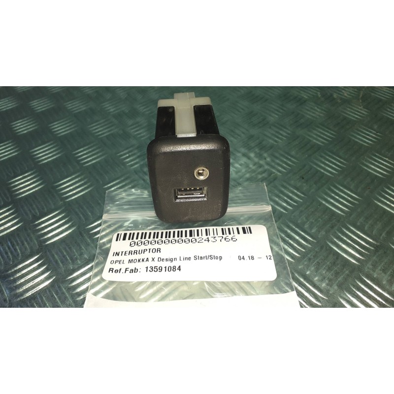Recambio de interruptor para opel mokka x design line start/stop referencia OEM IAM 13591084 UWT40018004845 PUERTO USB