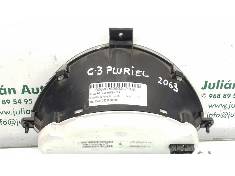 Recambio de cuadro instrumentos para citroen c3 pluriel 1.4 hdi referencia OEM IAM 9652008080 216755968 NS0376518G