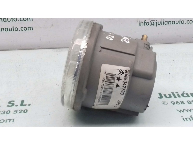 Recambio de faro antiniebla izquierdo para citroen c3 pluriel 1.4 hdi referencia OEM IAM 9648947780 1600837035 