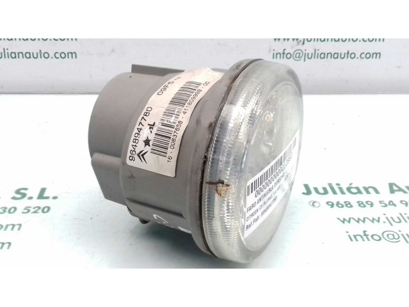 Recambio de faro antiniebla derecho para citroen c3 pluriel 1.4 hdi referencia OEM IAM 9648947780 1600837658 
