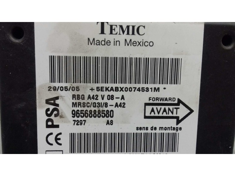 Recambio de centralita airbag para citroen c3 pluriel 1.4 hdi referencia OEM IAM 9656888580  TEMIC