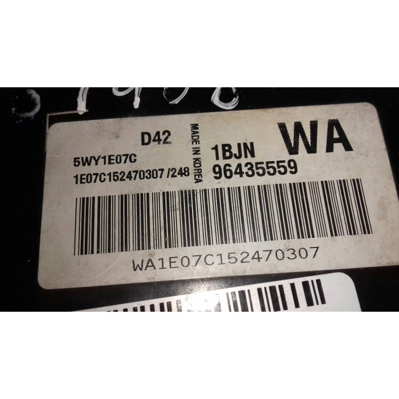 Recambio de centralita motor uce para chevrolet kalos 1.2 s (d/a) referencia OEM IAM 96435559 5WY1E07C 
