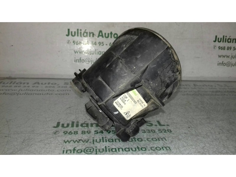 Recambio de faro antiniebla izquierdo para nissan qashqai (j10) tekna referencia OEM IAM 8200002469 VALEO 2 PINES