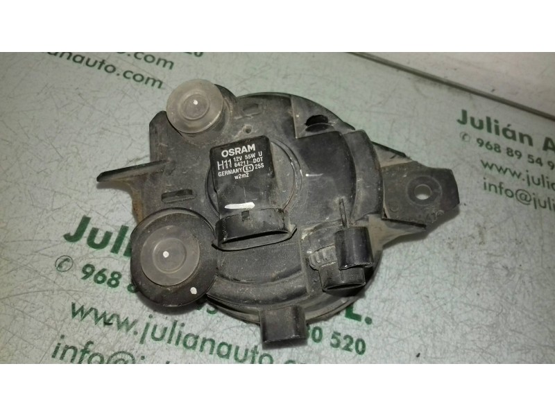 Recambio de faro antiniebla izquierdo para nissan qashqai (j10) tekna referencia OEM IAM 8200002469 VALEO 2 PINES