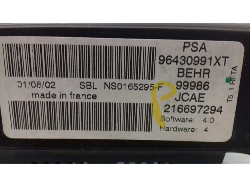 Recambio de mando climatizador para peugeot 307 (s1) xs referencia OEM IAM 96430991XT 99986 216697294
