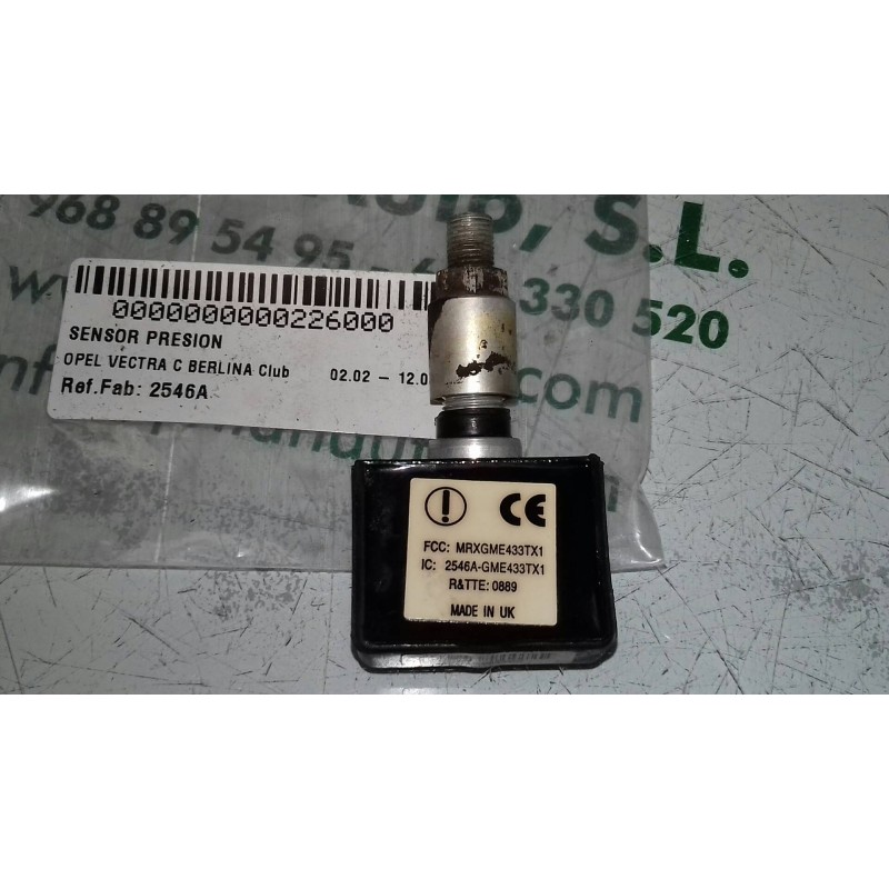 Recambio de sensor presion para opel vectra c berlina club referencia OEM IAM 2546A 2546AGME433TX1 MRXGME433TX1