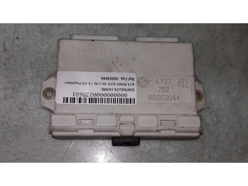 Recambio de centralita cierre para alfa romeo 156 (116) 1.9 jtd progression referencia OEM IAM 60663044 A727 752
