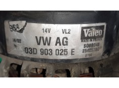 Recambio de alternador para volkswagen polo (6r1) 1.2 12v referencia OEM IAM 03D903025E VALEO 90A 2