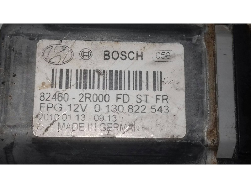 Recambio de motor elevalunas delantero derecho para hyundai i30 classic referencia OEM IAM 824602R000 BOSCH 2 PINES