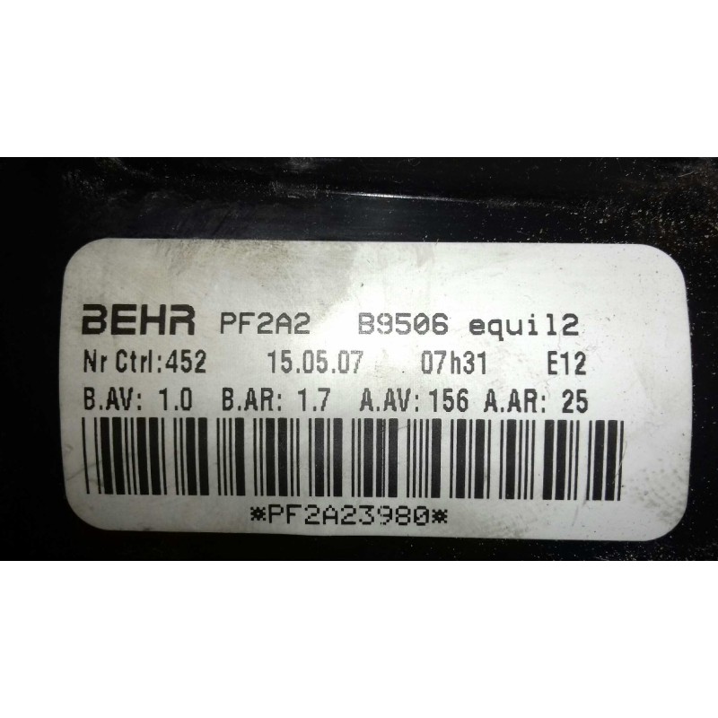Recambio de ventilador calefaccion para peugeot 307 break/sw (s2) sw pack referencia OEM IAM PF2A2 B9506 BEHR