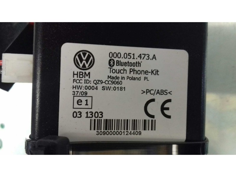 Recambio de modulo electronico para volkswagen new beetle cabriolet (1y7) 2.0 referencia OEM IAM 000051473A QZ9CC9060 BLUETOOTH