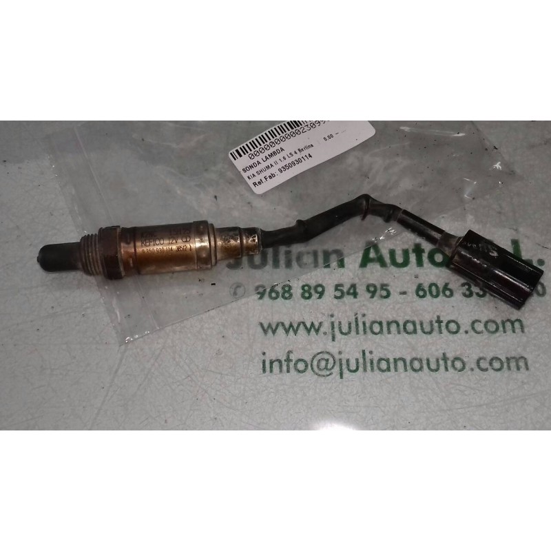 Recambio de sonda lambda para kia shuma ii 1.6 ls 4 berlina referencia OEM IAM 9350930114 935093011438512 2+2 PINES