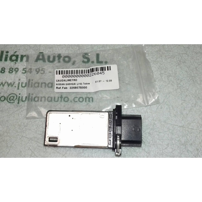 Recambio de caudalimetro para nissan qashqai (j10) tekna referencia OEM IAM 226807S000 AFH70M38 7821 5 PINES